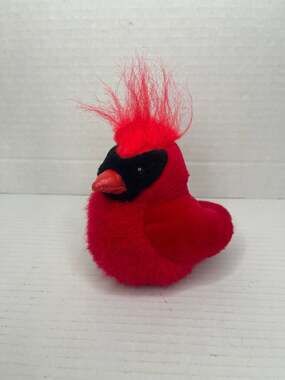 WORKS K&M International Wild Republic 2001 Northern Cardinal Plush Bird 5"